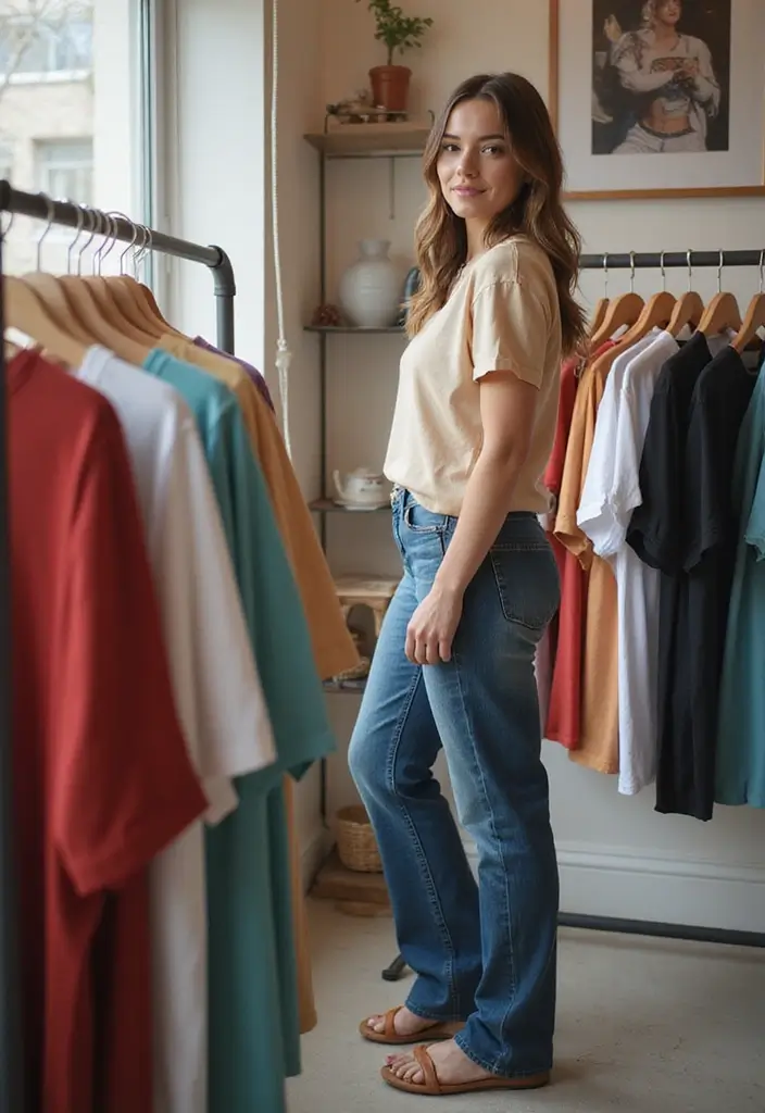 30 T Shirt Storage Ideas for a Perfectly Folded Closet 16. Shirt Rack for Easy Access