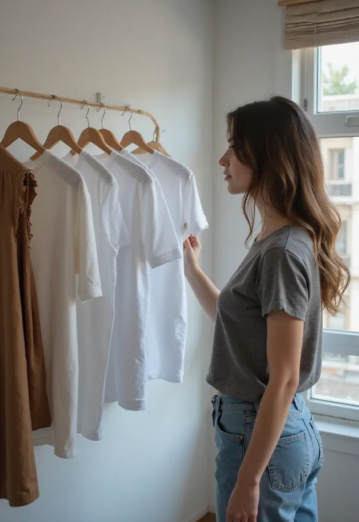 30 T Shirt Storage Ideas for a Perfectly Folded Closet 21. Closet Rod Extensions