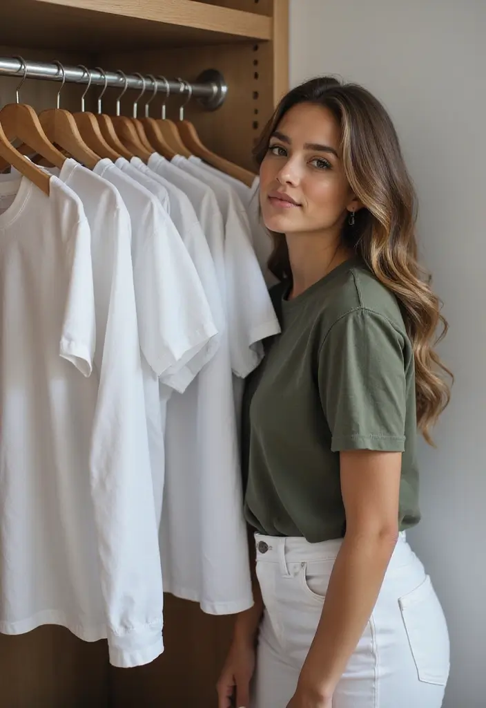 30 T Shirt Storage Ideas for a Perfectly Folded Closet 26. Invest in Slim Hangers