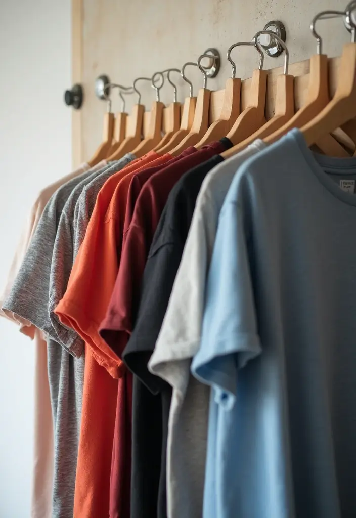 30 T Shirt Storage Ideas for a Perfectly Folded Closet 27. Use Magnetic Clips