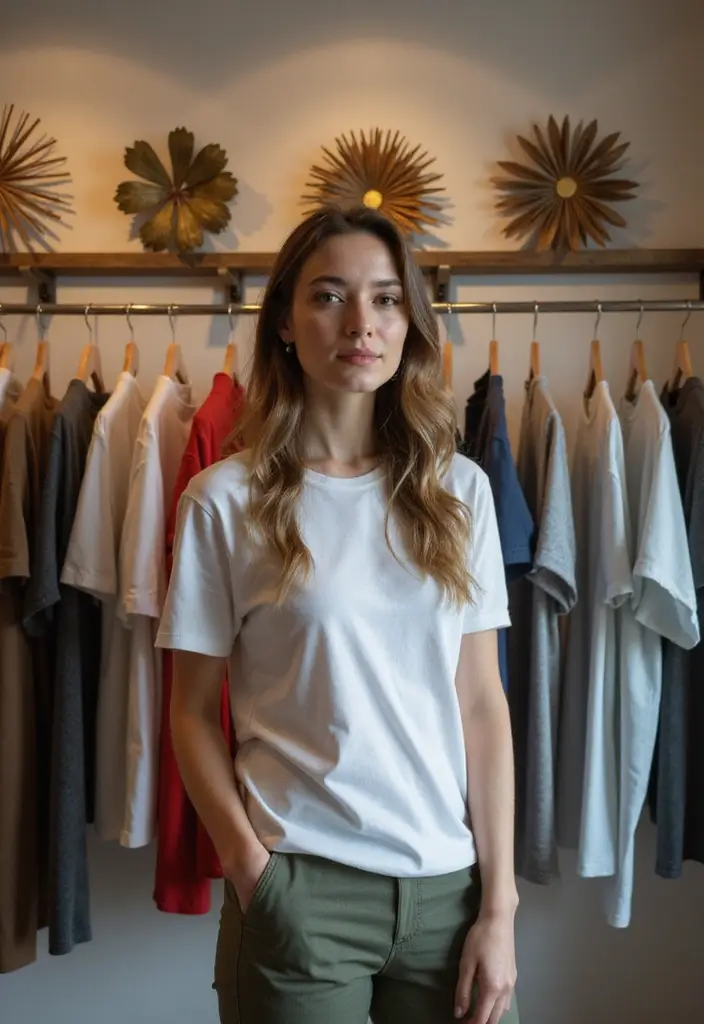 30 T Shirt Storage Ideas for a Perfectly Folded Closet 8. T Shirt Display Wall