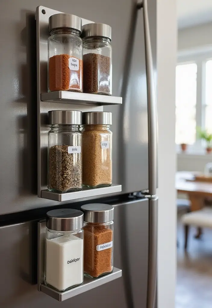 30 Tiny Home Storage Ideas to Make the Most of Small Spaces 112 30 Tiny Home Storage Ideas to Make the Most of Small Spaces - 18. Magnetic Spice Racks