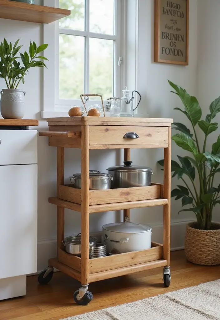 30 Tiny Home Storage Ideas to Make the Most of Small Spaces 117 30 Tiny Home Storage Ideas to Make the Most of Small Spaces - 19. Rolling Carts