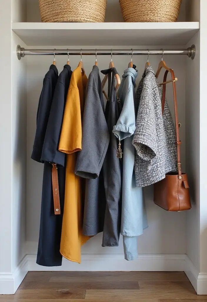 30 Tiny Home Storage Ideas to Make the Most of Small Spaces 138 30 Tiny Home Storage Ideas to Make the Most of Small Spaces - 22. Closet Rods for Accessories