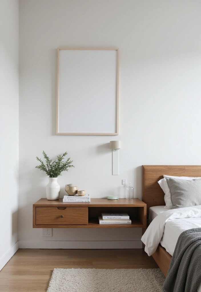 30 Tiny Home Storage Ideas to Make the Most of Small Spaces 145 30 Tiny Home Storage Ideas to Make the Most of Small Spaces - 23. Floating Nightstands