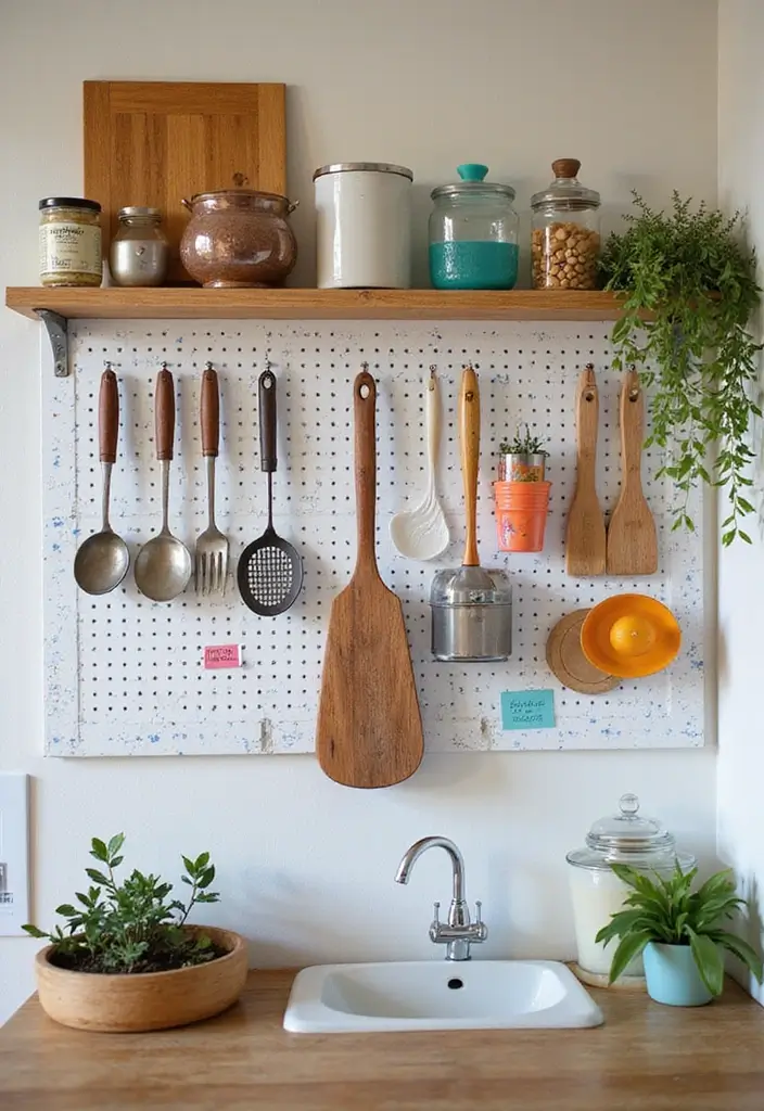 30 Tiny Home Storage Ideas to Make the Most of Small Spaces 34 30 Tiny Home Storage Ideas to Make the Most of Small Spaces - 6. Utility Hooks and Pegboards