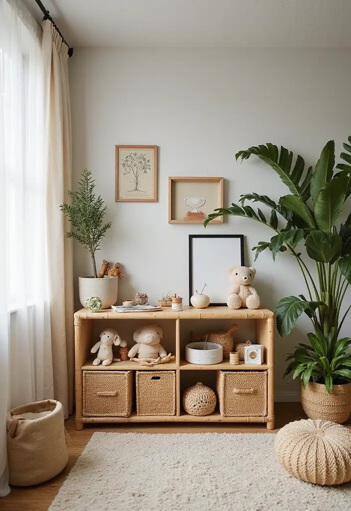 30 Toy Storage Ideas to Keep Playtime Organized and Fun - 17. Nature-Inspired Toy Storage