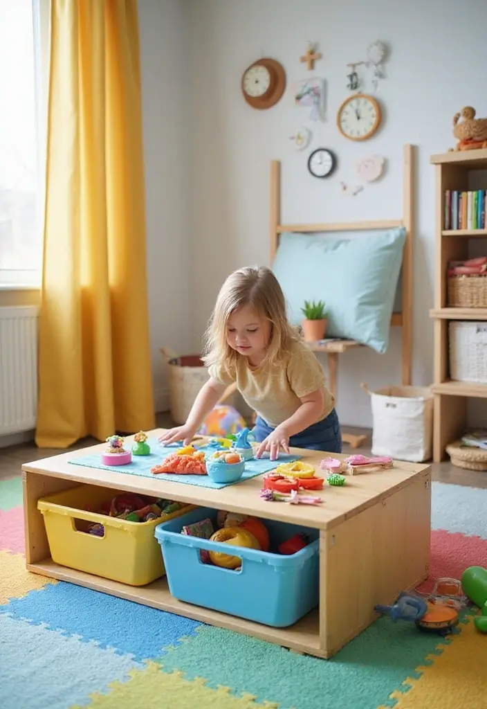 30 Toy Storage Ideas to Keep Playtime Organized and Fun - 25. Play Mat with Storage Feature