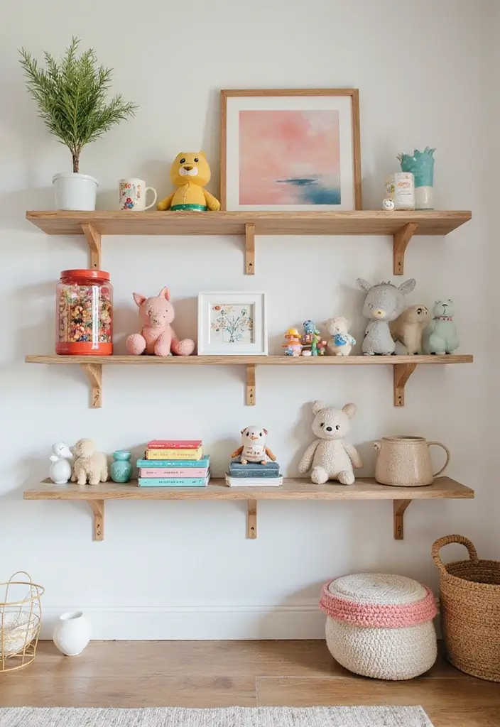 30 Toy Storage Ideas to Keep Playtime Organized and Fun - 4. Wall-Mounted Shelves