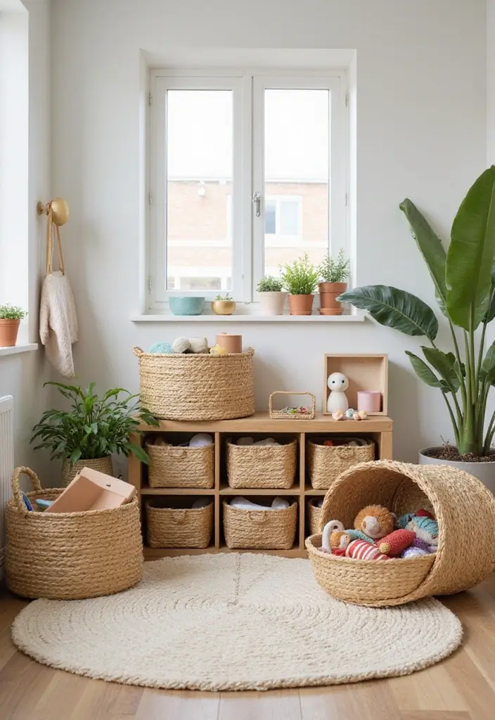 30 Toy Storage Ideas to Keep Playtime Organized and Fun - 6. Open Baskets for Quick Cleanup