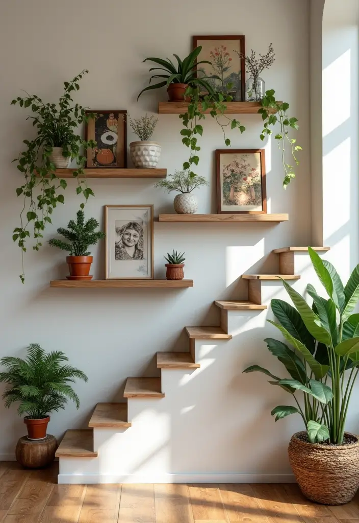 30 Under Stair Storage Ideas That Maximize Hidden Space 11. Decorative Display Shelves