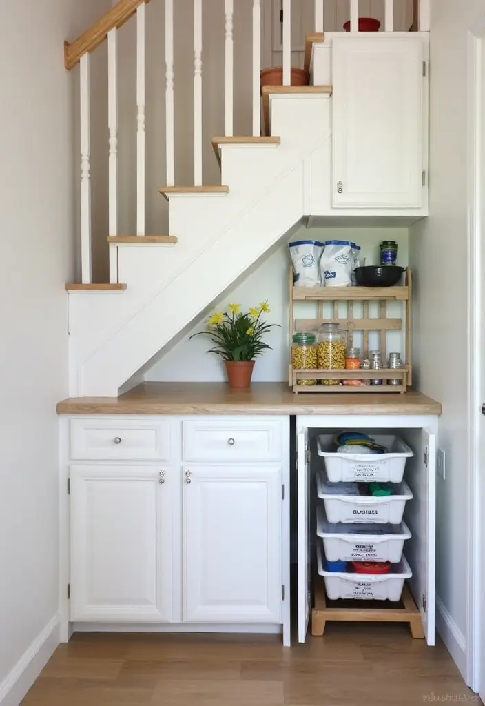30 Under Stair Storage Ideas That Maximize Hidden Space 12. Cleaning Supply Station