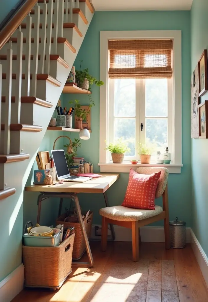 30 Under Stair Storage Ideas That Maximize Hidden Space 13. Hobby Corner