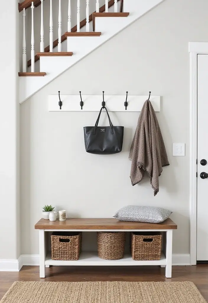 30 Under Stair Storage Ideas That Maximize Hidden Space 23. Entryway Organizer