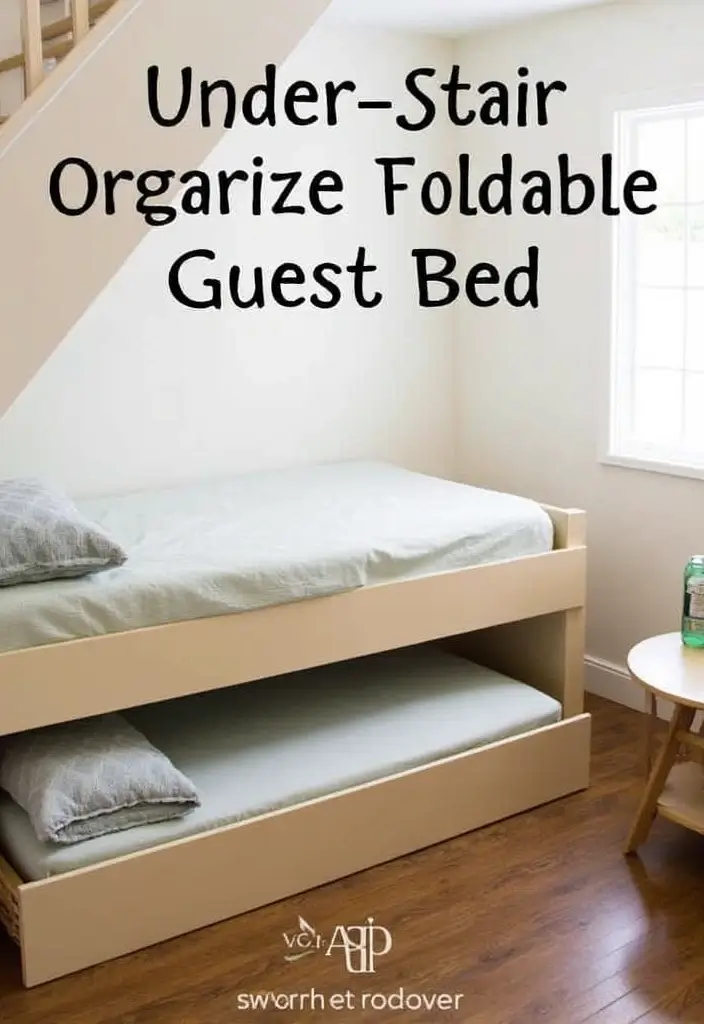 30 Under Stair Storage Ideas That Maximize Hidden Space 26. Foldable Guest Bed