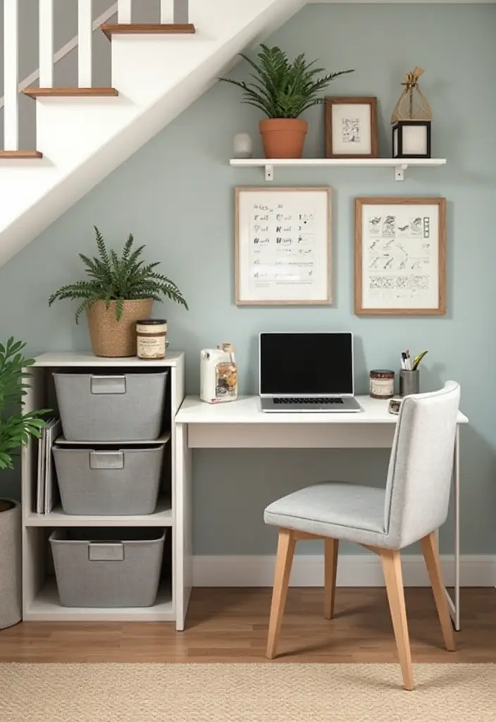 30 Under Stair Storage Ideas That Maximize Hidden Space 27. Essential Office Supplies