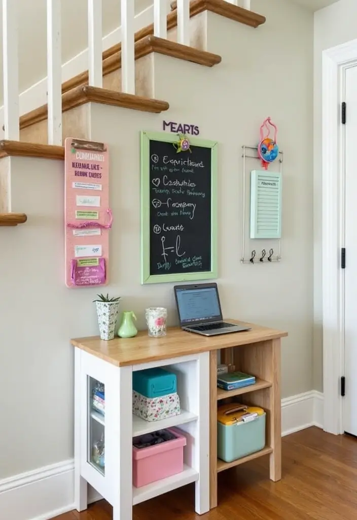 30 Under Stair Storage Ideas That Maximize Hidden Space 29. Family Command Center
