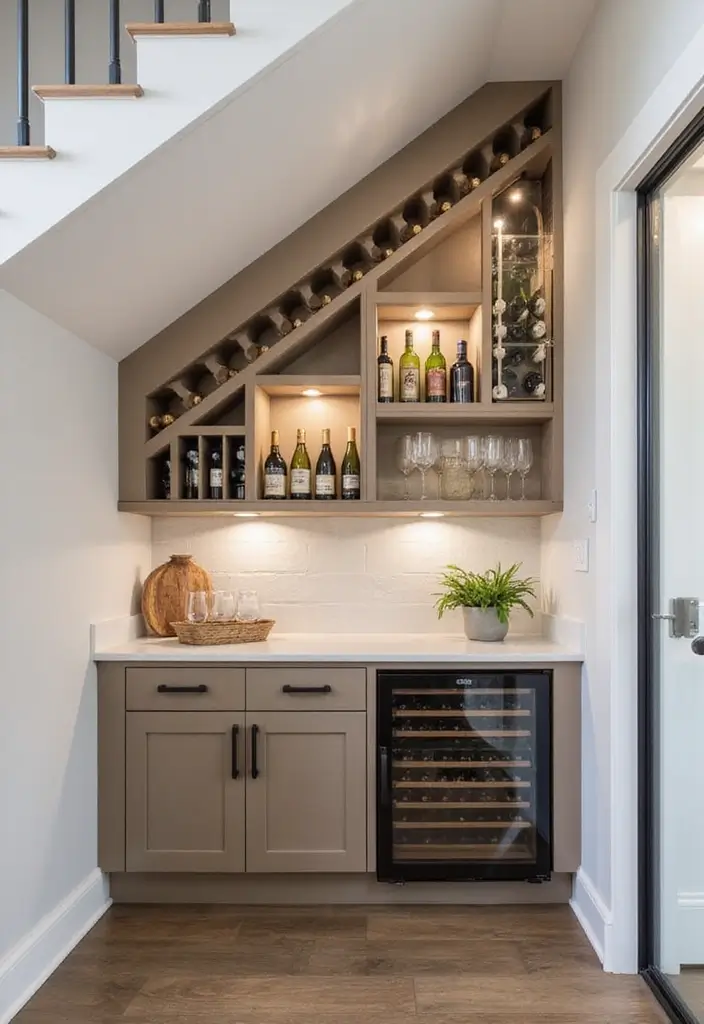 30 Under Stair Storage Ideas That Maximize Hidden Space 3. Creative Wine Storage