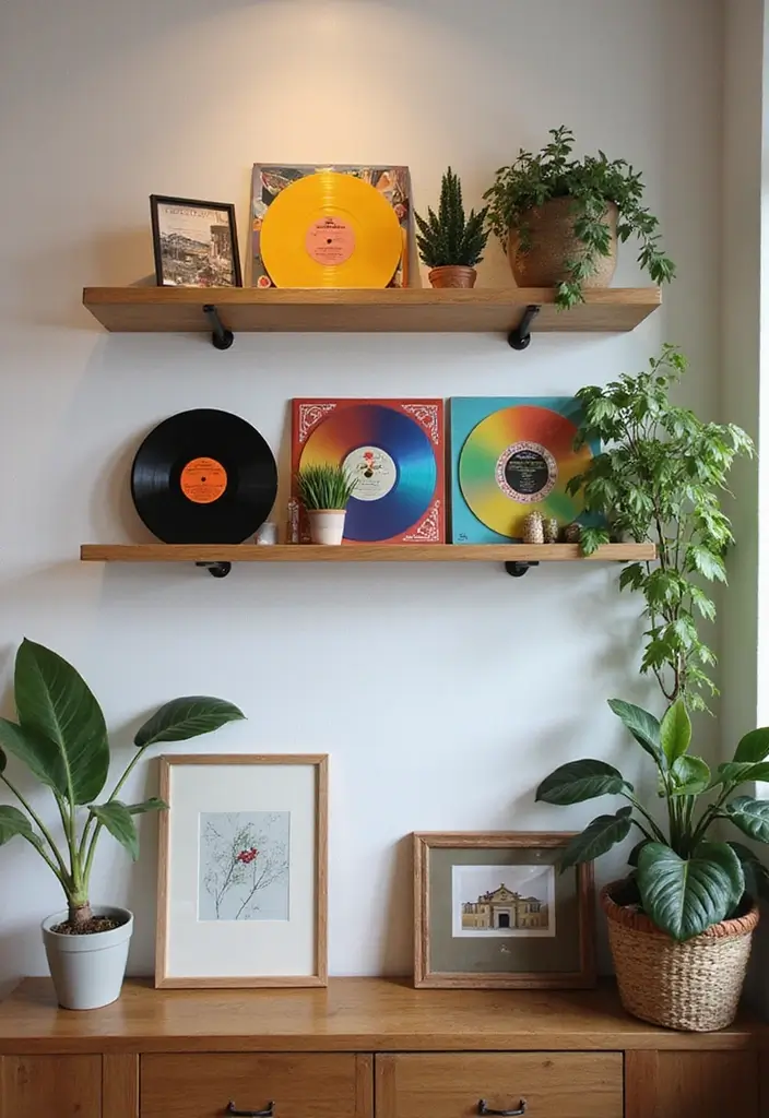 30 Vinyl Record Storage Ideas for Music Lovers - 1. Floating Shelves for a Modern Touch