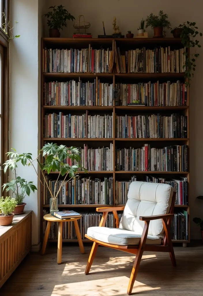 30 Vinyl Record Storage Ideas for Music Lovers - 16. Vintage Bookshelf Modifications