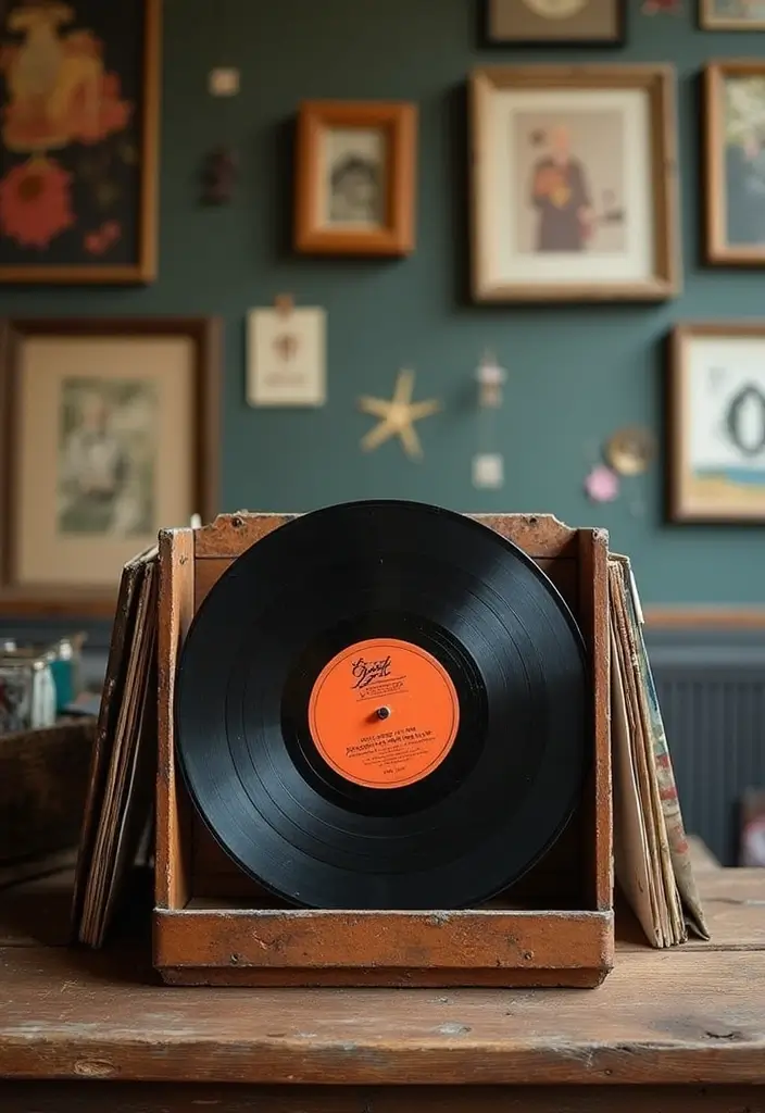 30 Vinyl Record Storage Ideas for Music Lovers - 19. Vintage Record Holders