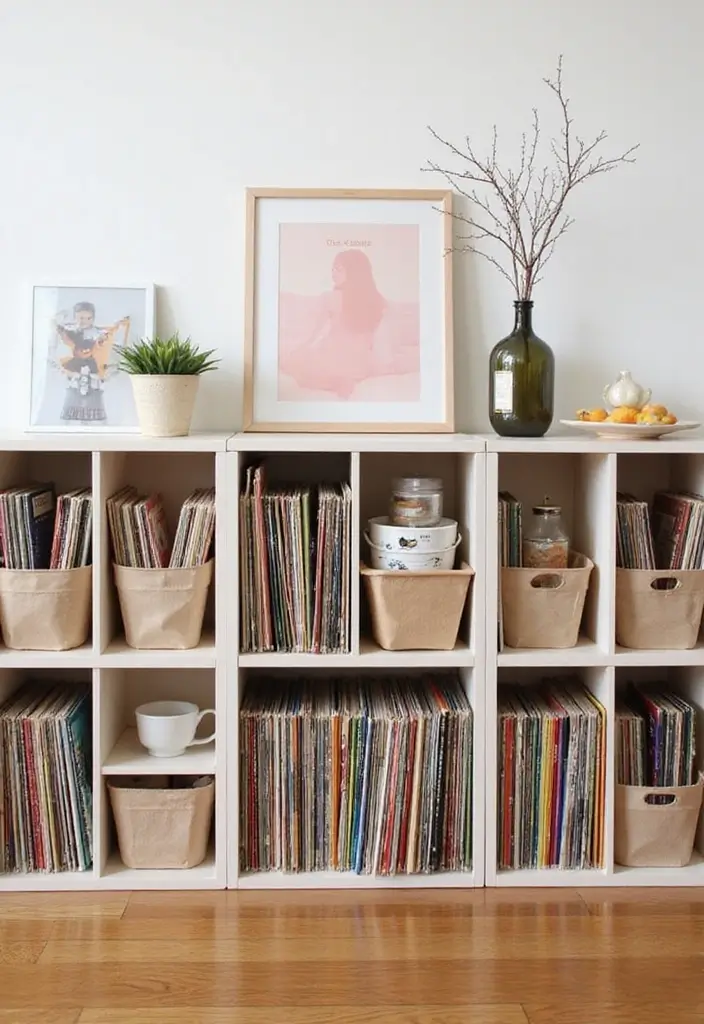 30 Vinyl Record Storage Ideas for Music Lovers - 22. Designated Vinyl Cubbies