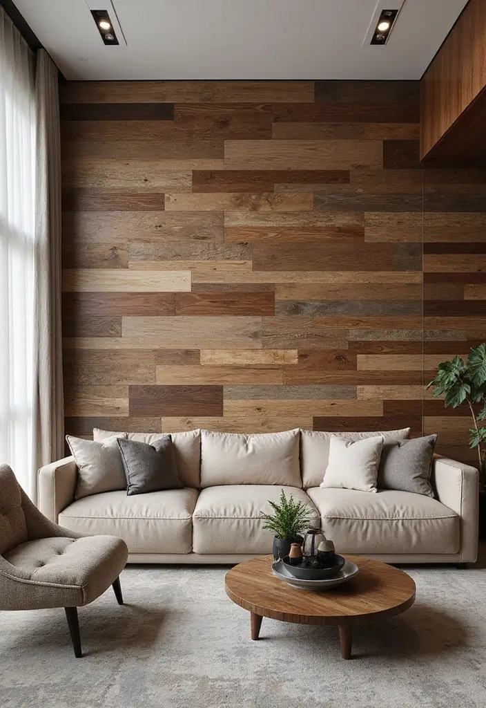 30 Wood Wall Ideas for a Rustic and Modern Touch - 11. Textured Wood Wall for Added Depth