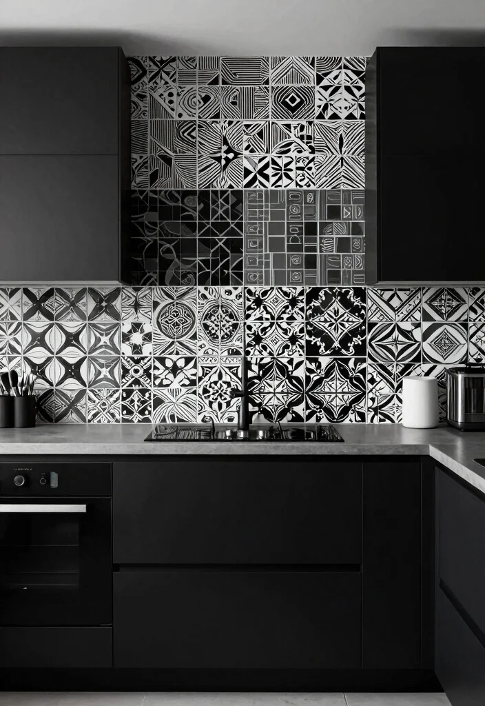 25+ Black Kitchen Ideas That Are Bold and Sophisticated 58 25 Black Kitchen Ideas That Are Bold and Sophisticated 18. Monochromatic Patterns 0