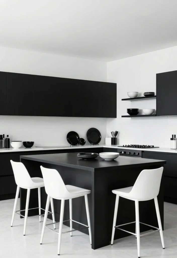 25+ Black Kitchen Ideas That Are Bold and Sophisticated 12 25 Black Kitchen Ideas That Are Bold and Sophisticated 2. Monochrome Magic 0