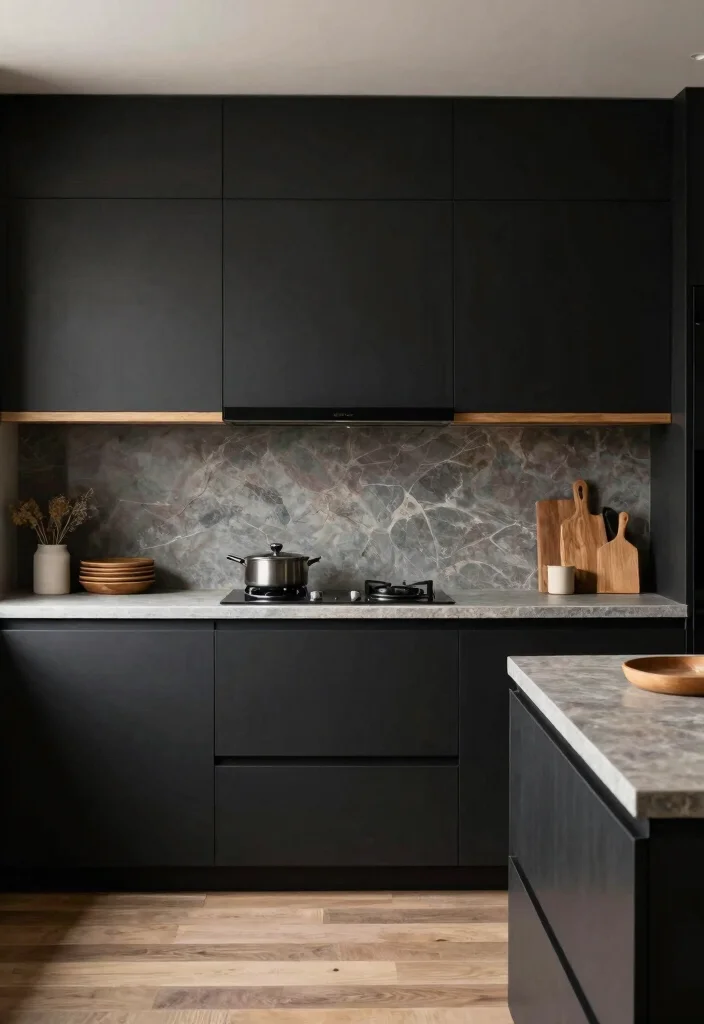 25+ Black Kitchen Ideas That Are Bold and Sophisticated 72 25 Black Kitchen Ideas That Are Bold and Sophisticated 22. Black and Natural Textures 0