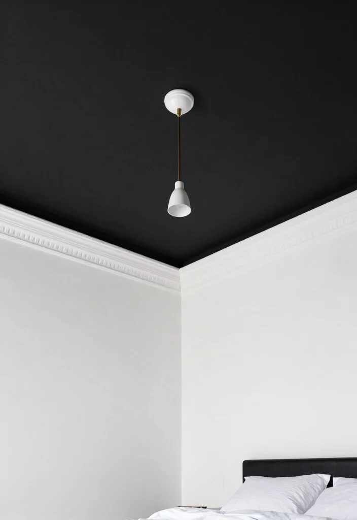 25 Black and White Bedroom Ideas for a Classic Contrast 14. Black and White Ceiling Design 0