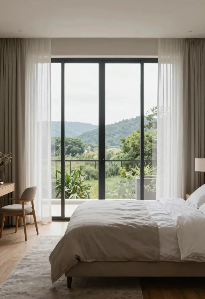 25 Black and White Bedroom Ideas for a Classic Contrast 23. Breathtaking Bedroom Views 0
