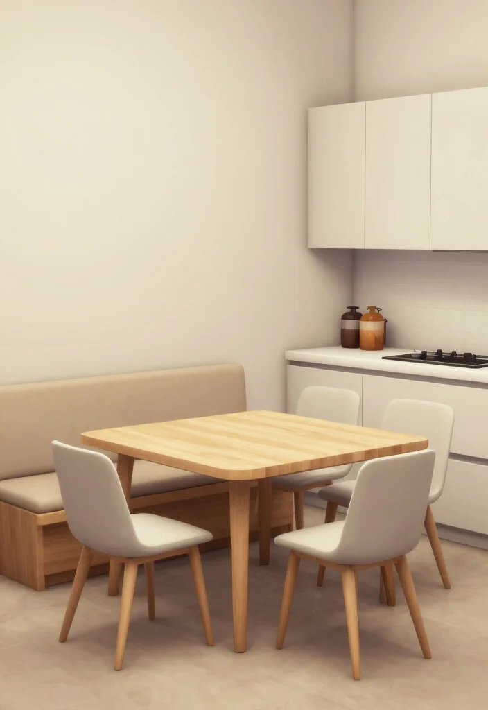 25 Bloxburg Kitchen Ideas for Every Build Style 10. Minimalist Dining Area Integration 0