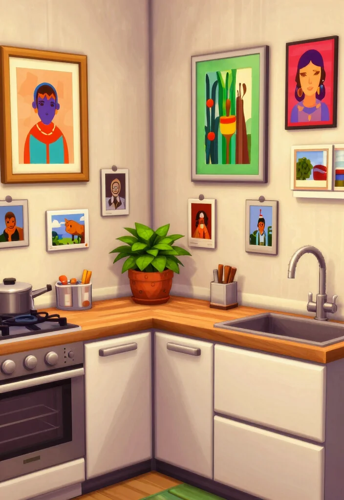 25 Bloxburg Kitchen Ideas for Every Build Style 23. Personal Artistic Touch 0