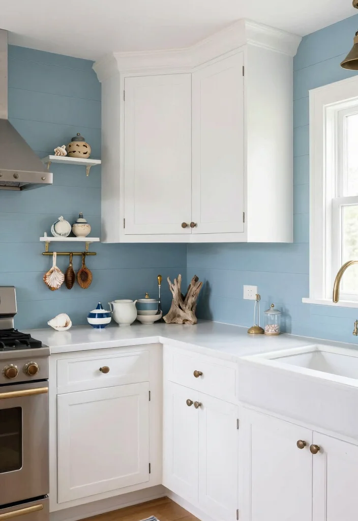 25+ Blue Kitchen Ideas That Add Calm and Character 58 25 Blue Kitchen Ideas That Add Calm and Character 18. Gentle Blue Shiplap 0
