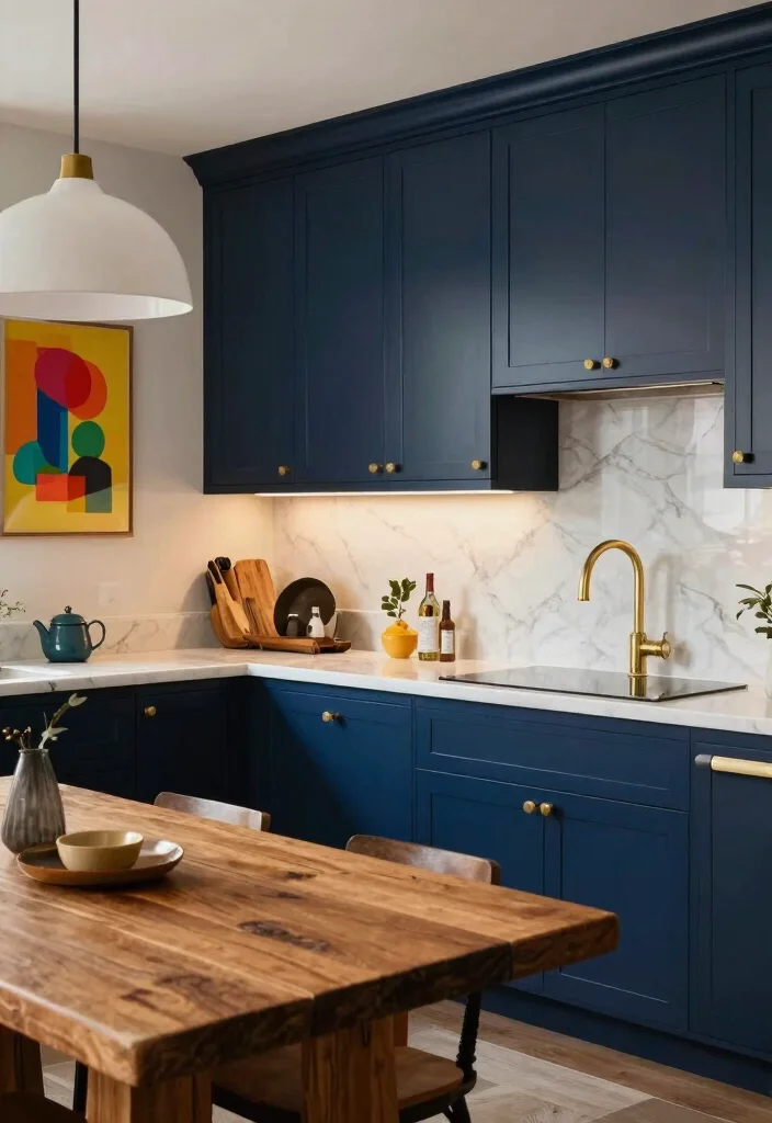 25+ Blue Kitchen Ideas That Add Calm and Character 2 25 Blue Kitchen Ideas That Add Calm and Character 2. Deep Navy Elegance 0