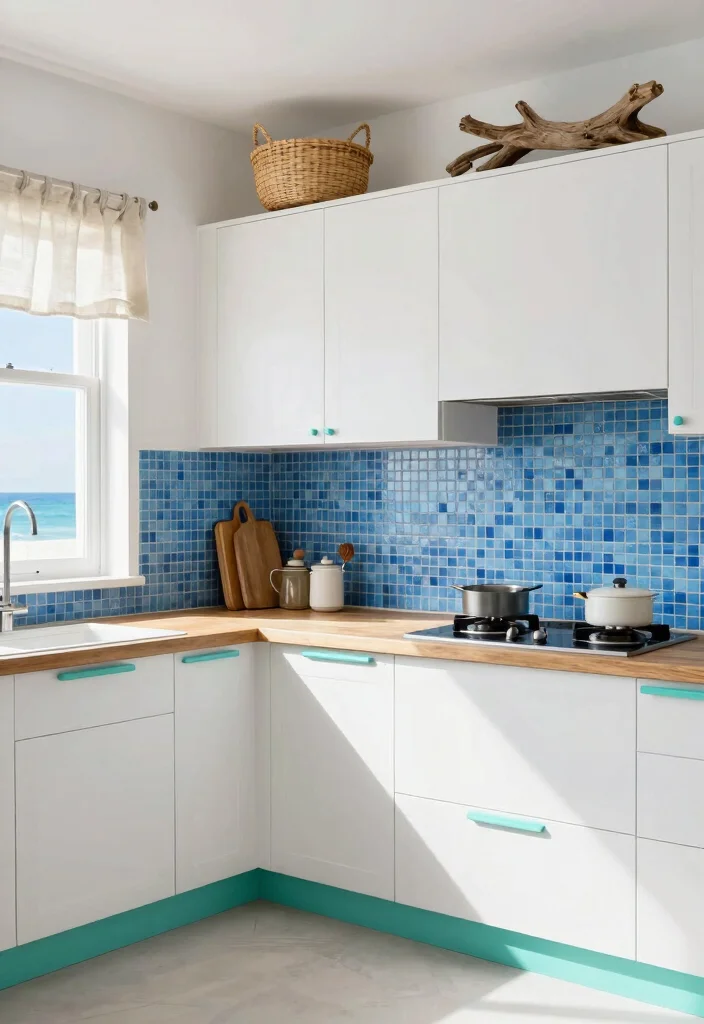 25+ Blue Kitchen Ideas That Add Calm and Character 3 25 Blue Kitchen Ideas That Add Calm and Character 3. Coastal White and Blue Combo 0