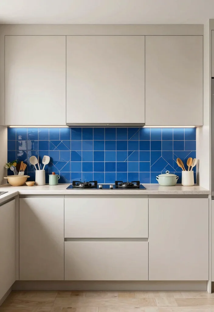 25+ Blue Kitchen Ideas That Add Calm and Character 16 25 Blue Kitchen Ideas That Add Calm and Character 6. Bold Blue Backsplashes 0