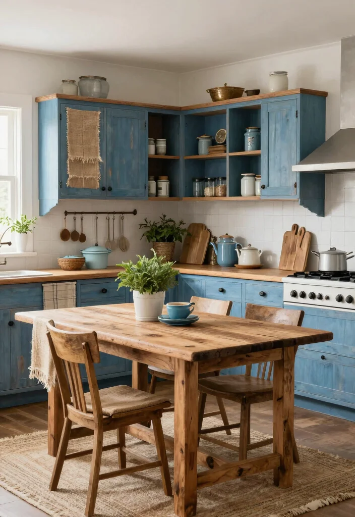 25+ Blue Kitchen Ideas That Add Calm and Character 19 25 Blue Kitchen Ideas That Add Calm and Character 9. Rustic Coastal Blue 0