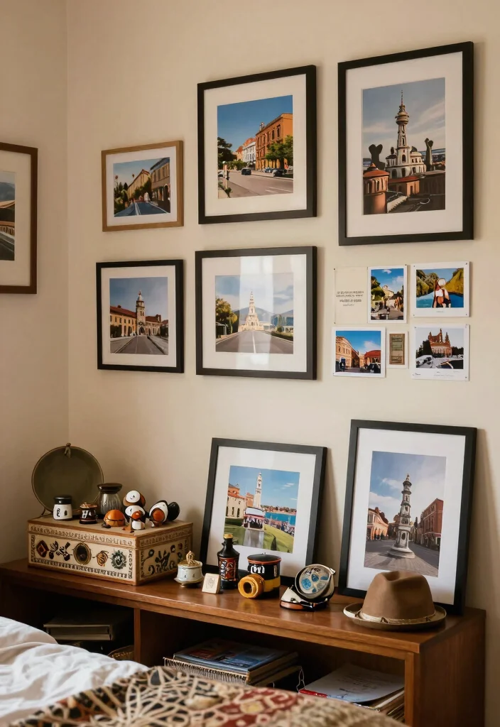 25+ Boho Bedroom Ideas Full of Free-Spirited Charm 31 25 Boho Bedroom Ideas Full of Free Spirited Charm 11. Personal Touches with Travel Mementos 0