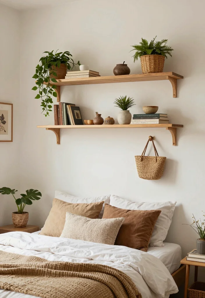 25+ Boho Bedroom Ideas Full of Free-Spirited Charm 32 25 Boho Bedroom Ideas Full of Free Spirited Charm 12. Utilize Vertical Space Wisely 0