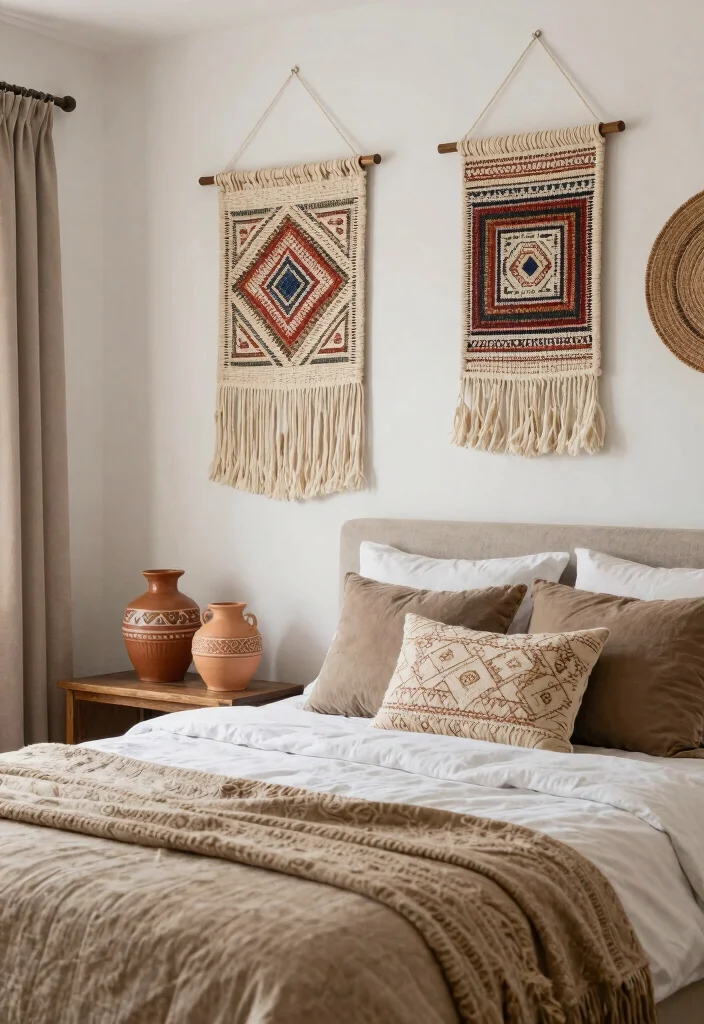 25+ Boho Bedroom Ideas Full of Free-Spirited Charm 34 25 Boho Bedroom Ideas Full of Free Spirited Charm 14. Embrace Handmade Decor 0