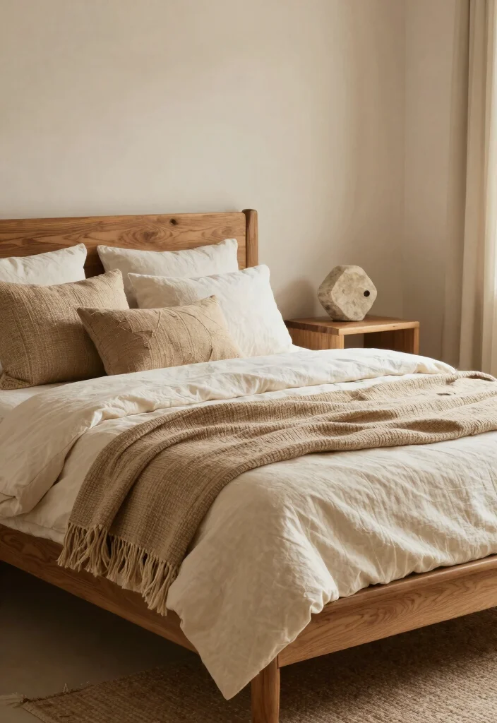 25+ Boho Bedroom Ideas Full of Free-Spirited Charm 47 25 Boho Bedroom Ideas Full of Free Spirited Charm 17. Emphasize Natural Materials 0