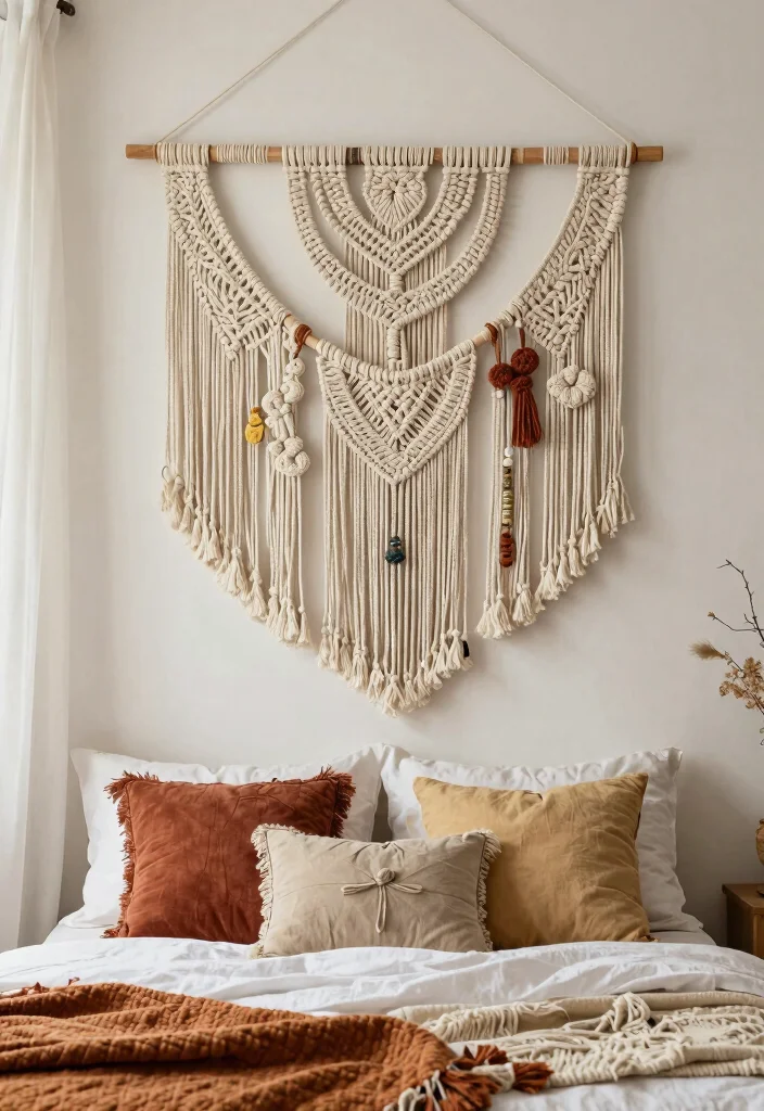 25+ Boho Bedroom Ideas Full of Free-Spirited Charm 4 25 Boho Bedroom Ideas Full of Free Spirited Charm 4. Macram Wall Hangings 0