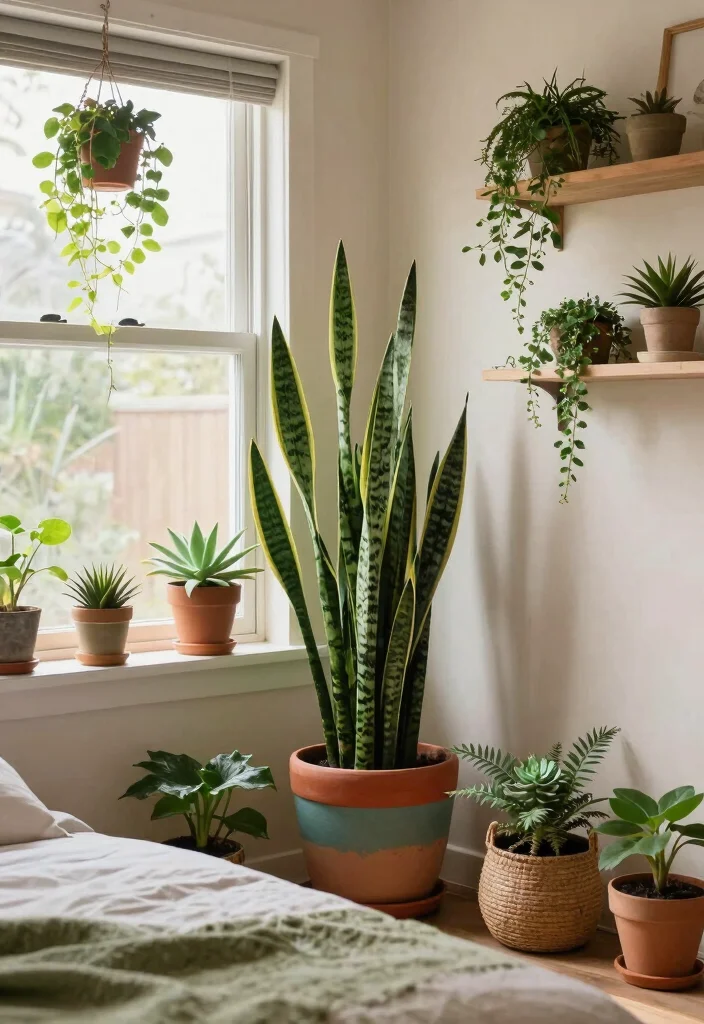 25+ Boho Bedroom Ideas Full of Free-Spirited Charm 17 25 Boho Bedroom Ideas Full of Free Spirited Charm 7. Indoor Plants to Freshen Up 0