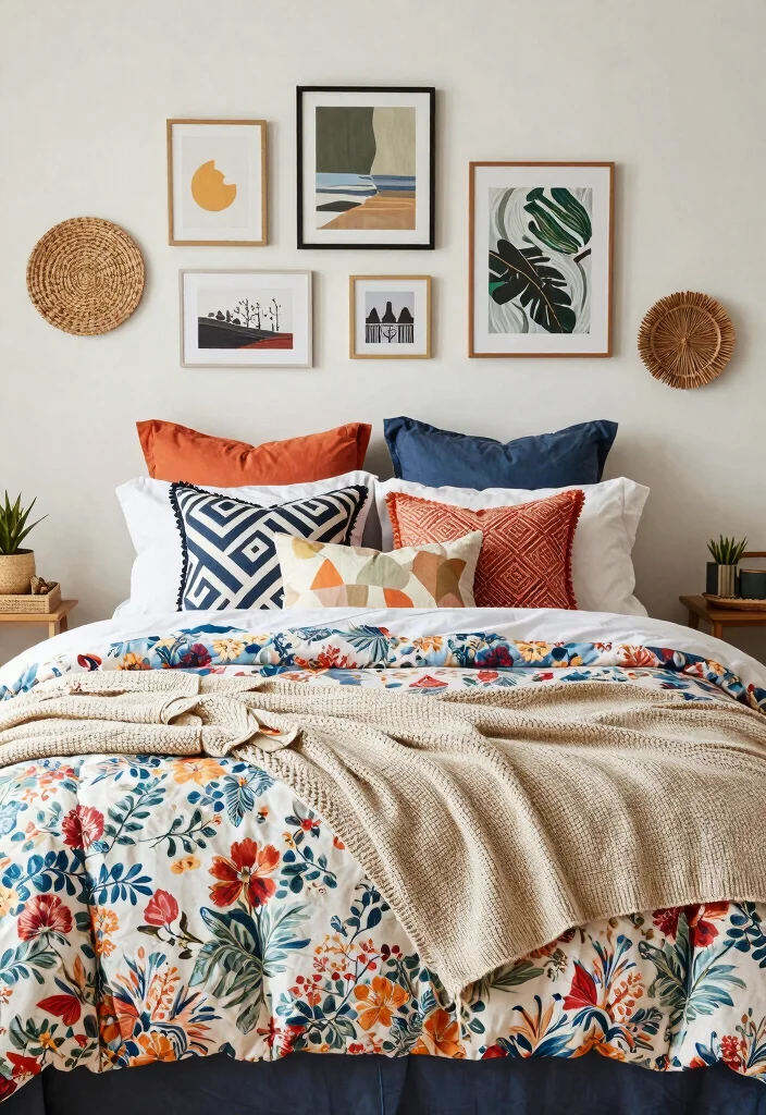 25+ Boho Bedroom Ideas Full of Free-Spirited Charm 29 25 Boho Bedroom Ideas Full of Free Spirited Charm 9. Mixing Patterns and Textures 0
