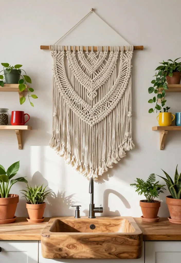 25+ Boho Kitchen Ideas for an Artistic Relaxed Space 1 25 Boho Kitchen Ideas for an Artistic Relaxed Space 1. Woven Wall Hangings 0