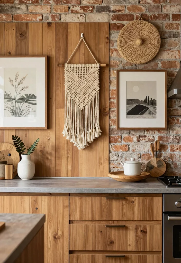 25+ Boho Kitchen Ideas for an Artistic Relaxed Space 50 25 Boho Kitchen Ideas for an Artistic Relaxed Space 20. Layered Wall Textures 0