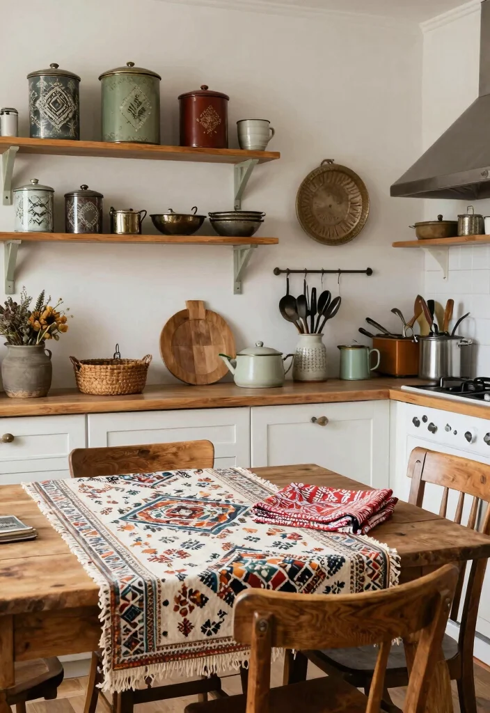 25+ Boho Kitchen Ideas for an Artistic Relaxed Space 26 25 Boho Kitchen Ideas for an Artistic Relaxed Space 6. Vintage Kitchen Decor 0