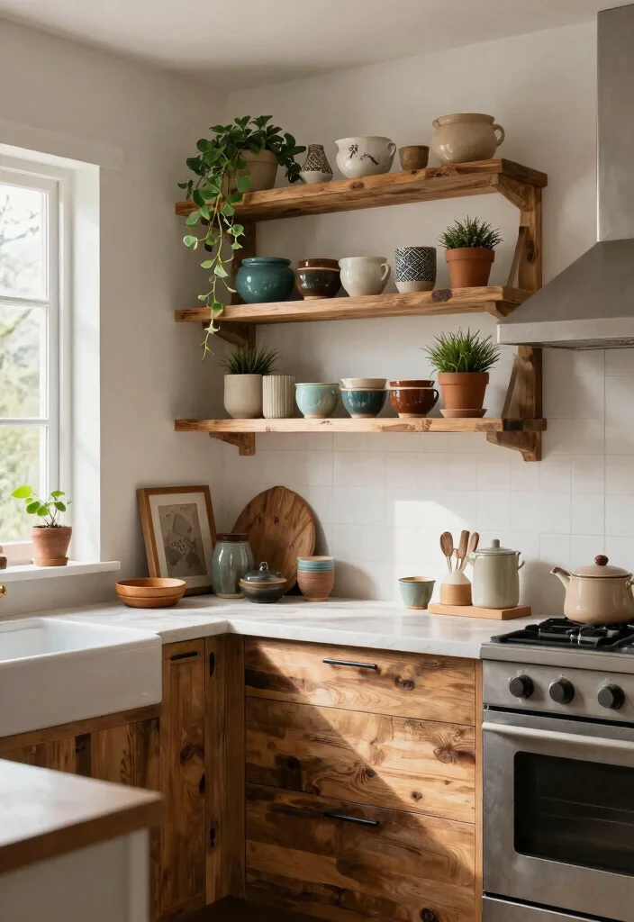 25+ Boho Kitchen Ideas for an Artistic Relaxed Space 28 25 Boho Kitchen Ideas for an Artistic Relaxed Space 8. Open Shelving 0